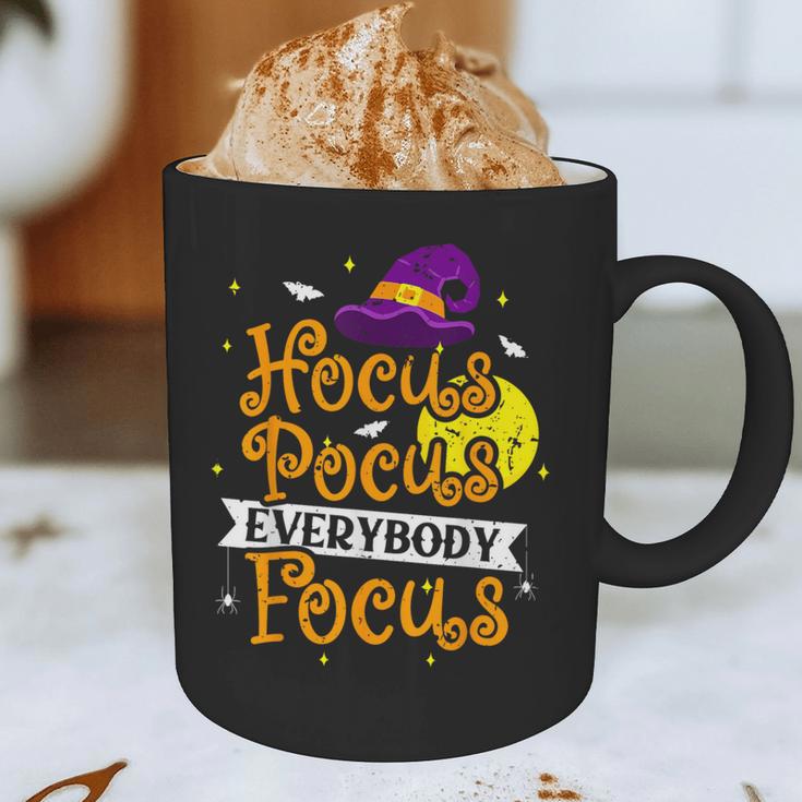 Hocus Pocus Everybody Focus Halloween Teacher Men Women Kids Graphic Print Coffee Mug, novelty gifts, funny gifts