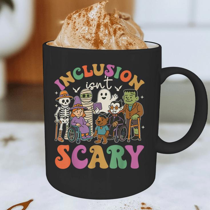 Inclusion Isnt Scary Halloween Skeleton Ghost Sped Teacher Graphic Print Coffee Mug, novelty gifts, funny gifts