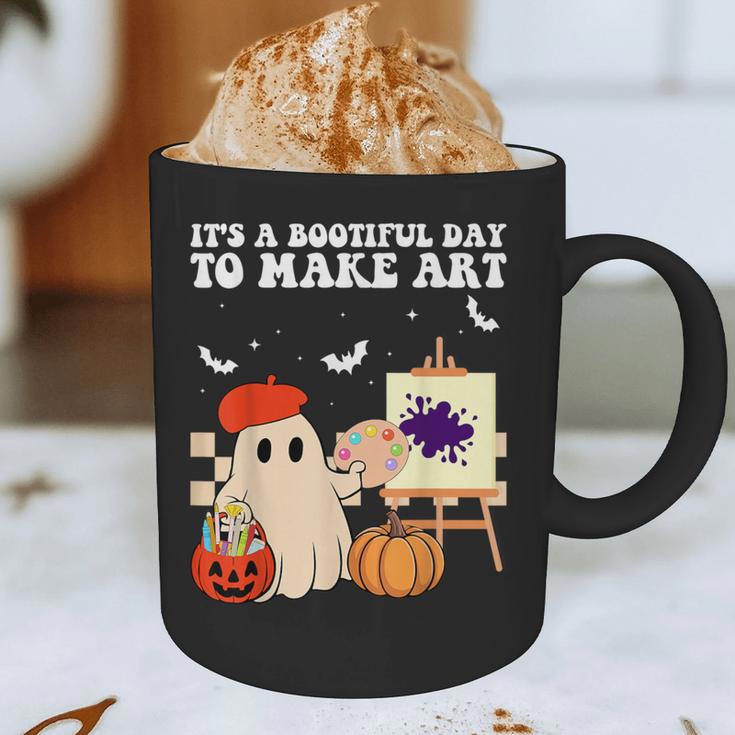 It's A Bootiful Day To Make Art Groovy Art Teacher Halloween Graphic Print Coffee Mug, novelty gifts, funny gifts It's A Bootiful Day To Make Art Groovy Art Teacher Halloween Graphic Print Coffee Mug, novelty gifts, funny gifts