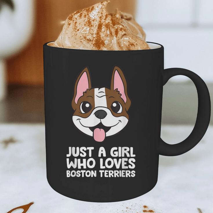 Just a Girl Who Loves Boston Terriers Graphic Print Coffee Mug, novelty gifts, funny gifts