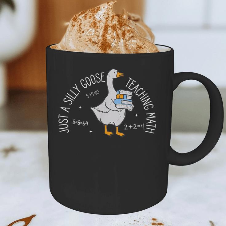 Just A Silly Goose Teaching Math Teacher Back To School Graphic Print Coffee Mug, novelty gifts, funny gifts