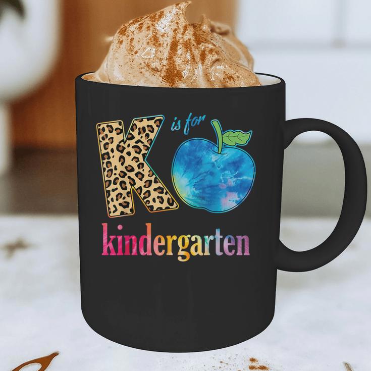 K Is For Kindergarten Teacher Tie Dye Back To School Kinder For Men Women Girls Kids Graphic Print Coffee Mug, novelty gifts, funny gifts