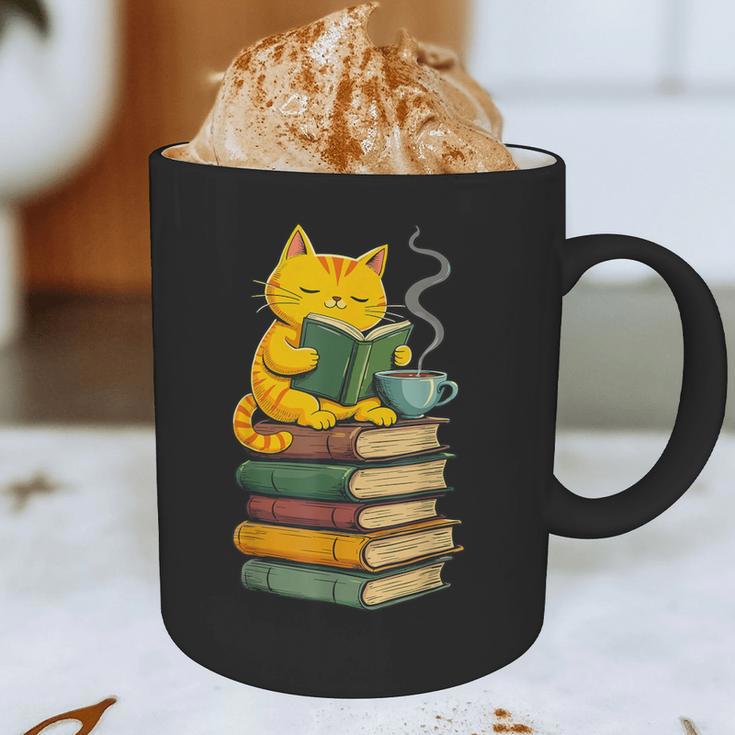Kawaii Cats Lover Coffee Books Teacher Librarian Cat Graphic Print Coffee Mug, novelty gifts, funny gifts Kawaii Cats Lover Coffee Books Teacher Librarian Cat Graphic Print Coffee Mug, novelty gifts, funny gifts