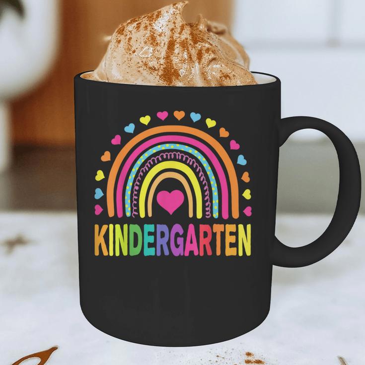 Kindergarten Rainbow Girls Boys Teacher Team Kinder Squad Graphic Print Coffee Mug, novelty gifts, funny gifts Kindergarten Rainbow Girls Boys Teacher Team Kinder Squad Graphic Print Coffee Mug, novelty gifts, funny gifts