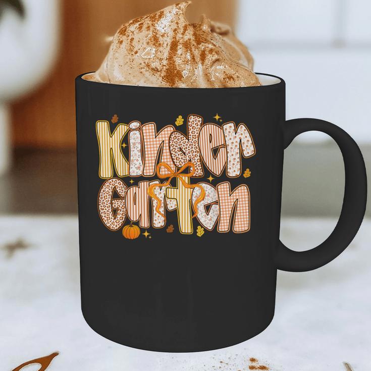 Kindergarten Teacher Fall Pumpkin Autumn Cute Graphic Print Coffee Mug, novelty gifts, funny gifts Kindergarten Teacher Fall Pumpkin Autumn Cute Graphic Print Coffee Mug, novelty gifts, funny gifts