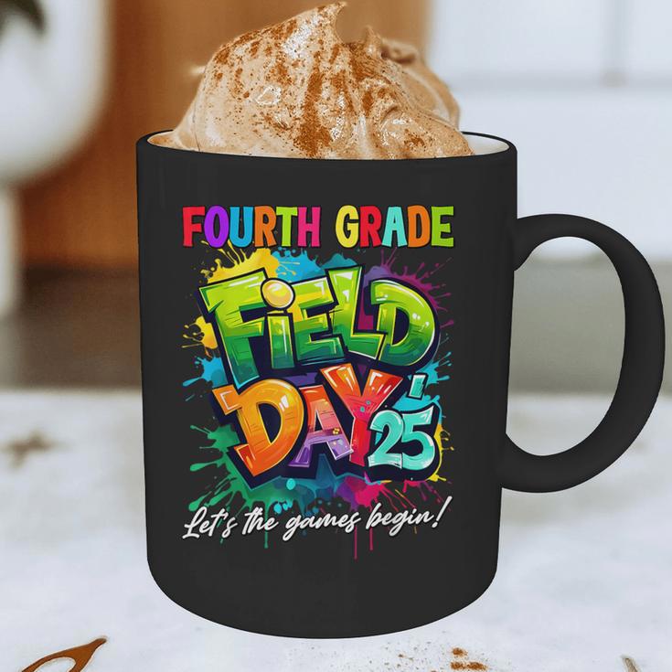 Let The Games Begin Fourth Grade Field Day 2025 Teacher Kid Graphic Print Coffee Mug, novelty gifts, funny gifts