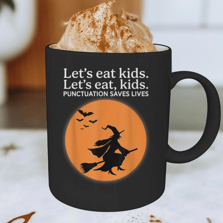 Let's Eat Kids Punctuation Saves Live Witch Grammar Teacher Graphic Print Coffee Mug, novelty gifts, funny gifts Let's Eat Kids Punctuation Saves Live Witch Grammar Teacher Graphic Print Coffee Mug, novelty gifts, funny gifts