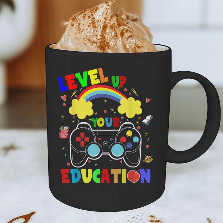 Level Up Your Education Gaming Inspired Teacher Gamers For Men Women Kids Graphic Print Coffee Mug, novelty gifts, funny gifts Level Up Your Education Gaming Inspired Teacher Gamers For Men Women Kids Graphic Print Coffee Mug, novelty gifts, funny gifts