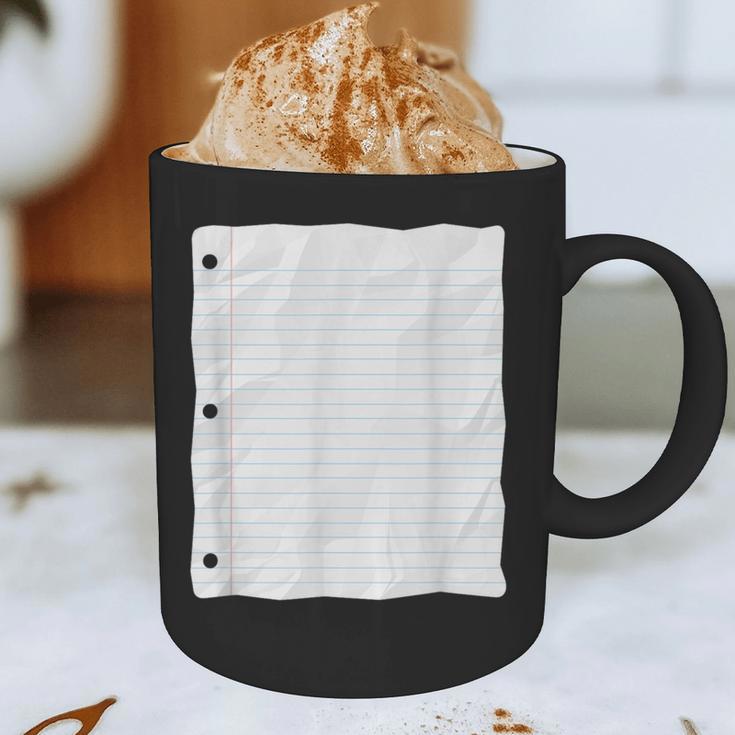 Lined Paper Notebook Halloween Costume For Students Teachers For Men Women Kids Graphic Print Coffee Mug, novelty gifts, funny gifts