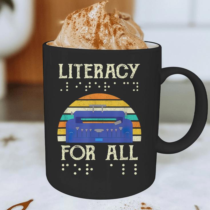 Literacy For All Visually Impaired Braille Teacher The Blind Graphic Print Coffee Mug, novelty gifts, funny gifts Literacy For All Visually Impaired Braille Teacher The Blind Graphic Print Coffee Mug, novelty gifts, funny gifts