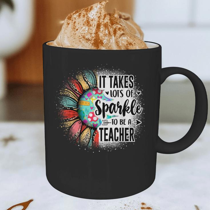 It Take Lots Of Sparkle To Be A Teacher With Sunflower Graphic Print Coffee Mug, novelty gifts, funny gifts It Take Lots Of Sparkle To Be A Teacher With Sunflower Graphic Print Coffee Mug, novelty gifts, funny gifts