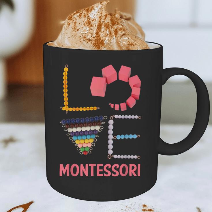 Love Montessori Education Math Teacher Graphic Print Coffee Mug, novelty gifts, funny gifts