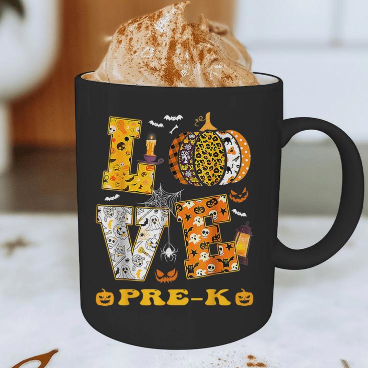 LOVE Pre-K Pumpkin Teacher Student Halloween Costume Graphic Print Coffee Mug, novelty gifts, funny gifts LOVE Pre-K Pumpkin Teacher Student Halloween Costume Graphic Print Coffee Mug, novelty gifts, funny gifts