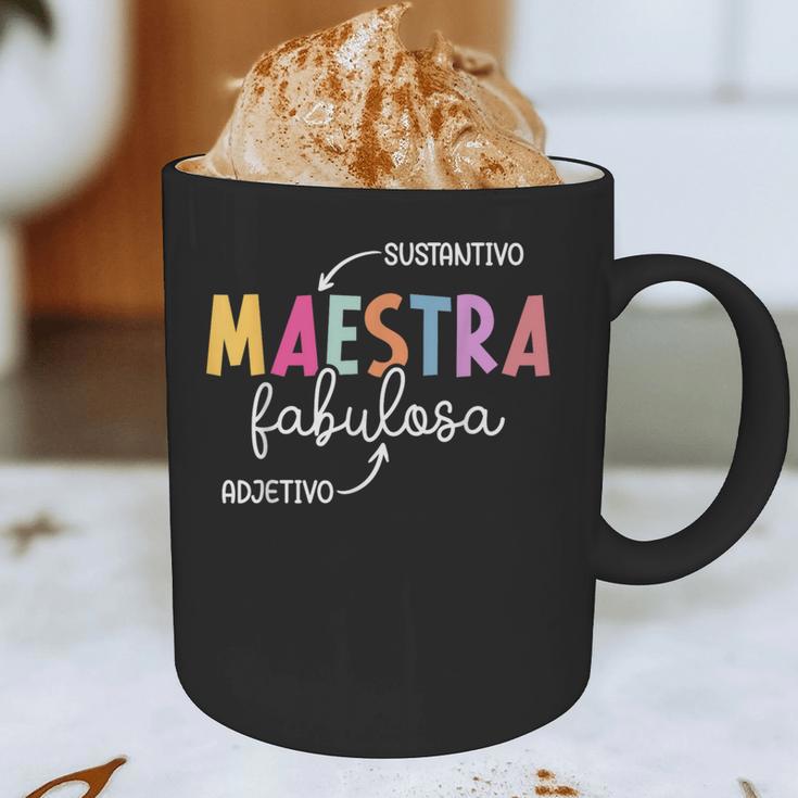 Maestra Fabulosa Maestra De EspañOl Spanish Teacher Graphic Print Coffee Mug, novelty gifts, funny gifts Maestra Fabulosa Maestra De EspañOl Spanish Teacher Graphic Print Coffee Mug, novelty gifts, funny gifts