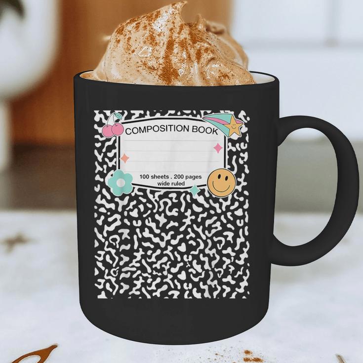 Matching Group Halloween Teacher Composition Book Notebook Graphic Print Coffee Mug, novelty gifts, funny gifts