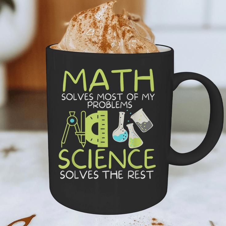 Math Solves Most Of My Problems Science Math Science Teacher Graphic Print Coffee Mug, novelty gifts, funny gifts