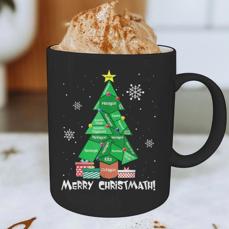 Math Teacher Polygon Christmas Tree Geometry Merry Christmas Graphic Print Coffee Mug, novelty gifts, funny gifts