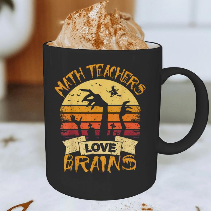 Math Teacher Shirt Math Teachers Love Brains Halloween Math For Men Women Graphic Print Coffee Mug, novelty gifts, funny gifts