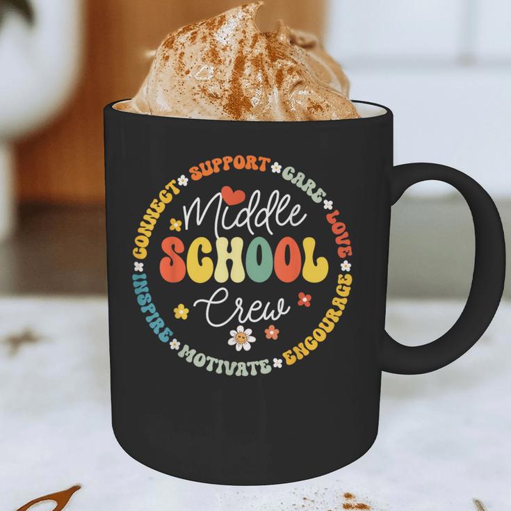 Middle School Crew Back To School For Teacher Graphic Print Coffee Mug, novelty gifts, funny gifts
