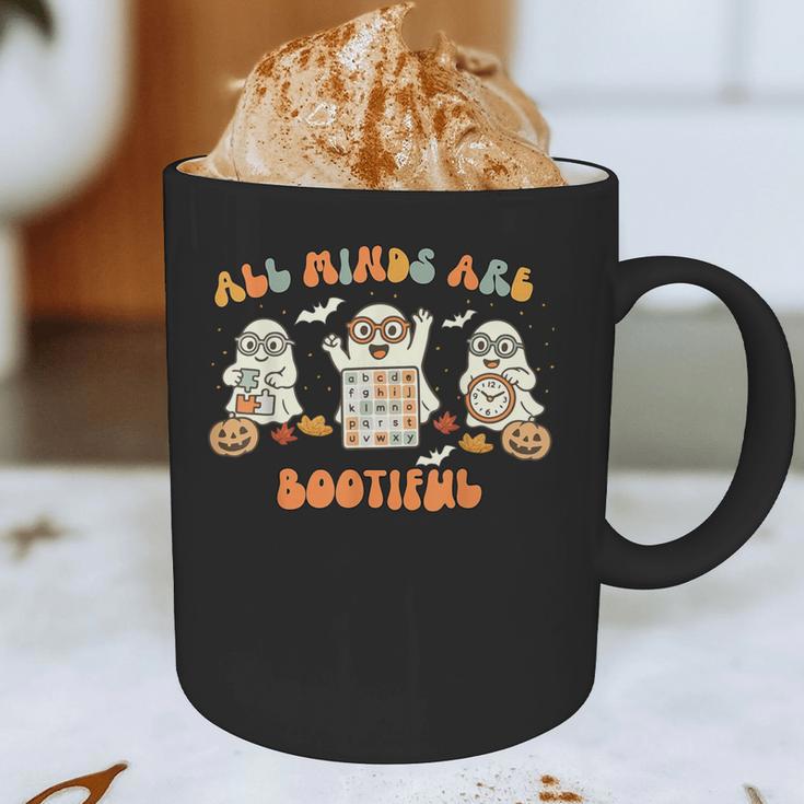 All Minds Are Bootiful Special Education Teacher Halloween Graphic Print Coffee Mug, novelty gifts, funny gifts
