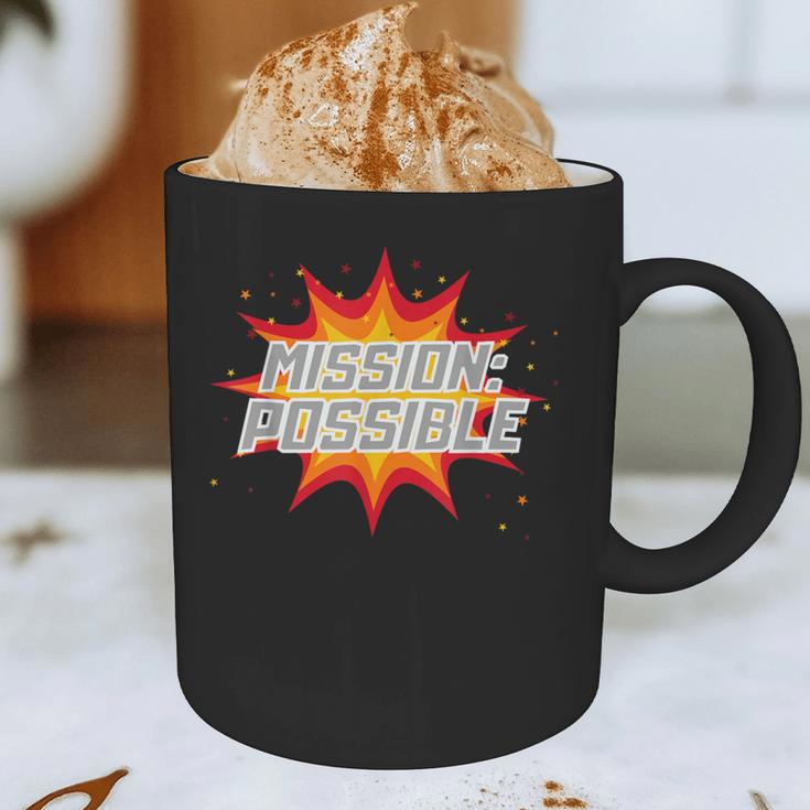 Mission Possible Motivational Inspirational School Teacher Graphic Print Coffee Mug, novelty gifts, funny gifts Mission Possible Motivational Inspirational School Teacher Graphic Print Coffee Mug, novelty gifts, funny gifts
