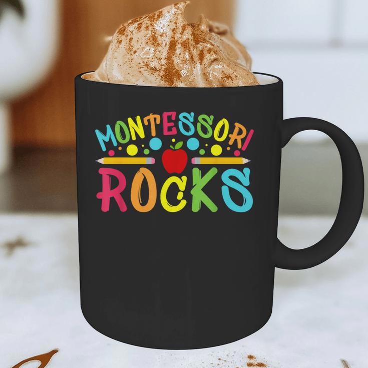 Montessori Rocks Montessori Teacher Back To School Graphic Print Coffee Mug, novelty gifts, funny gifts
