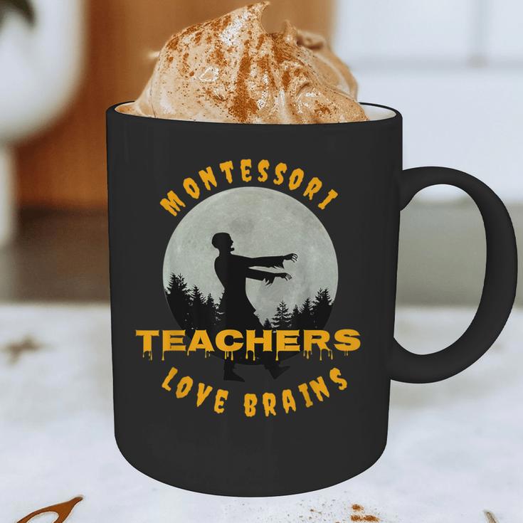 Montessori Teachers Love Brains Halloween Novelty Men Women Graphic Print Coffee Mug, novelty gifts, funny gifts Montessori Teachers Love Brains Halloween Novelty Men Women Graphic Print Coffee Mug, novelty gifts, funny gifts