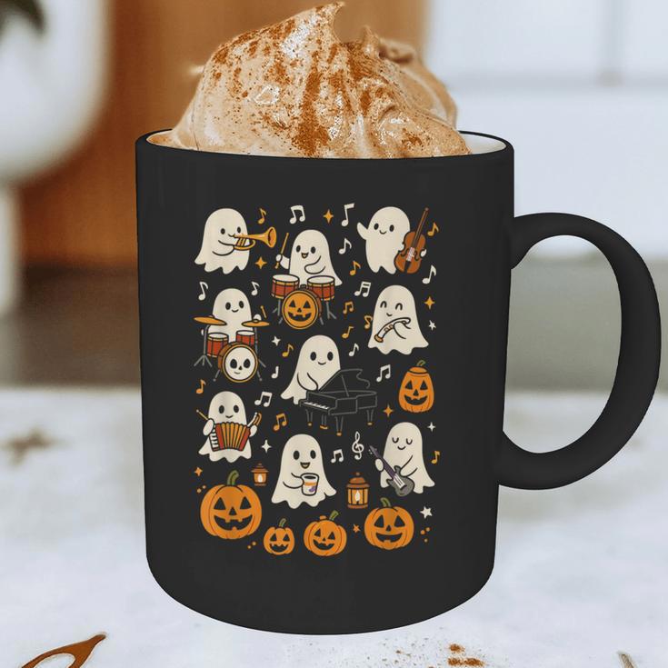 Music Teacher Orchestra Shirt Spooky Halloween Ghost Band Graphic Print Coffee Mug, novelty gifts, funny gifts Music Teacher Orchestra Shirt Spooky Halloween Ghost Band Graphic Print Coffee Mug, novelty gifts, funny gifts
