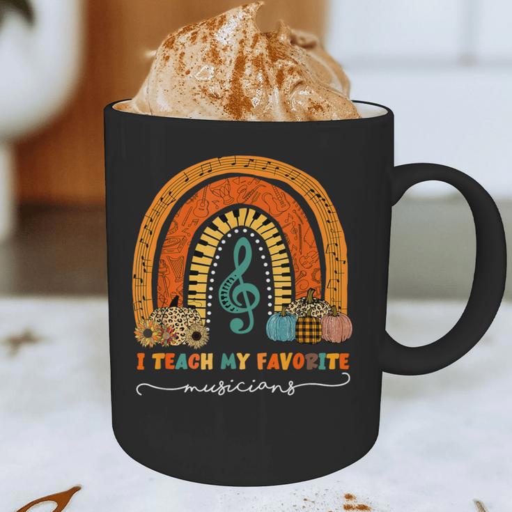 Music Teacher I Teach My Favorite Musicians Autumn Rainbow Men Women Graphic Print Coffee Mug, novelty gifts, funny gifts