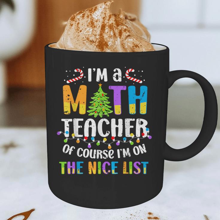 On The Nice List Christmas Math Teacher Women Men Graphic Print Coffee Mug, novelty gifts, funny gifts On The Nice List Christmas Math Teacher Women Men Graphic Print Coffee Mug, novelty gifts, funny gifts