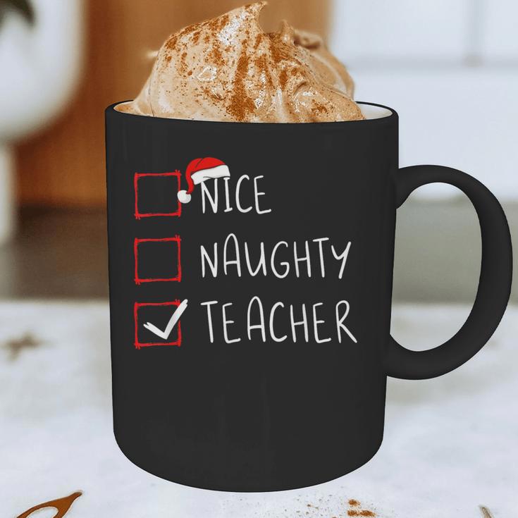 Nice Naughty Teacher Christmas List Instructor Santa Claus Men Women Graphic Print Coffee Mug, novelty gifts, funny gifts Nice Naughty Teacher Christmas List Instructor Santa Claus Men Women Graphic Print Coffee Mug, novelty gifts, funny gifts