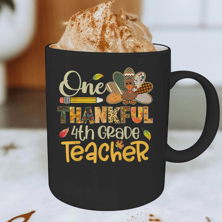 One Thankful 4th Grade Teacher Turkey Leopard Thanksgiving Graphic Print Coffee Mug, novelty gifts, funny gifts One Thankful 4th Grade Teacher Turkey Leopard Thanksgiving Graphic Print Coffee Mug, novelty gifts, funny gifts