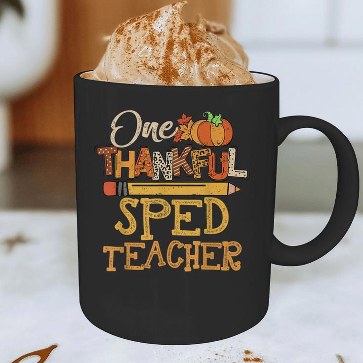 One Thankful Sped Teacher Cute Thanksgiving Women Graphic Print Coffee Mug, novelty gifts, funny gifts One Thankful Sped Teacher Cute Thanksgiving Women Graphic Print Coffee Mug, novelty gifts, funny gifts