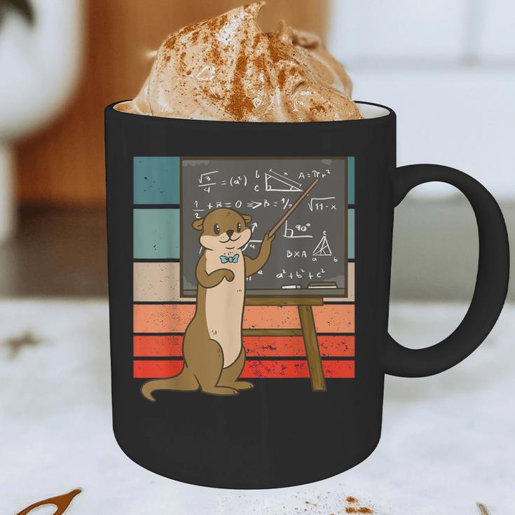 Otter Professor Teacher Teaching Maths Mathematics Graphic Print Coffee Mug, novelty gifts, funny gifts