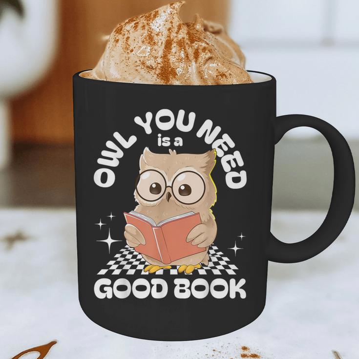 Owl You Need Is A Good Book Teacher Librarian Reading Graphic Print Coffee Mug, novelty gifts, funny gifts