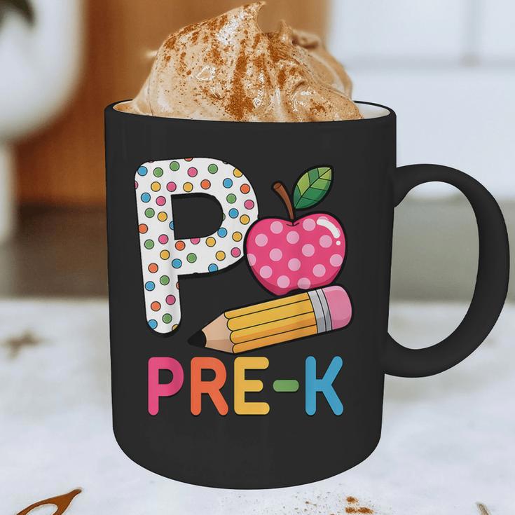 P Is For Pre K Teacher Student Pencil Apple Back To School Graphic Print Coffee Mug, novelty gifts, funny gifts P Is For Pre K Teacher Student Pencil Apple Back To School Graphic Print Coffee Mug, novelty gifts, funny gifts