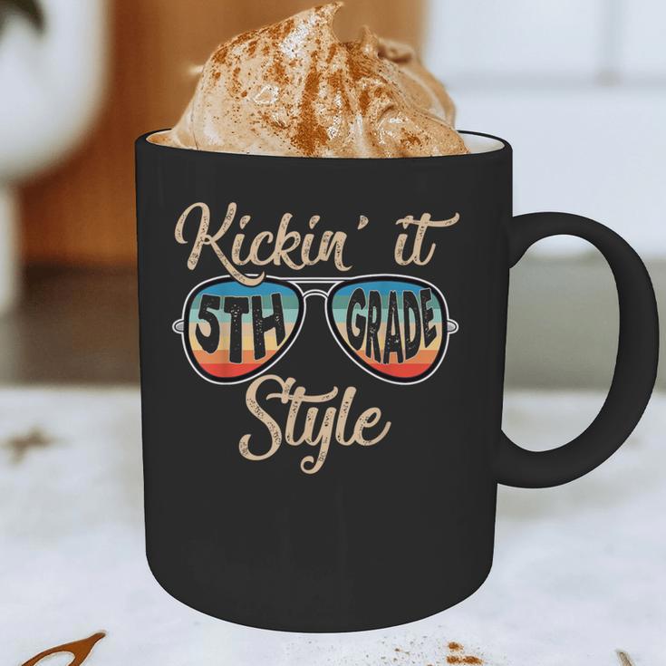 P41l Retro Kickin It 5th Grade Style Teacher Back To School For Men Women Girls Kids Graphic Print Coffee Mug, novelty gifts, funny gifts P41l Retro Kickin It 5th Grade Style Teacher Back To School For Men Women Girls Kids Graphic Print Coffee Mug, novelty gifts, funny gifts