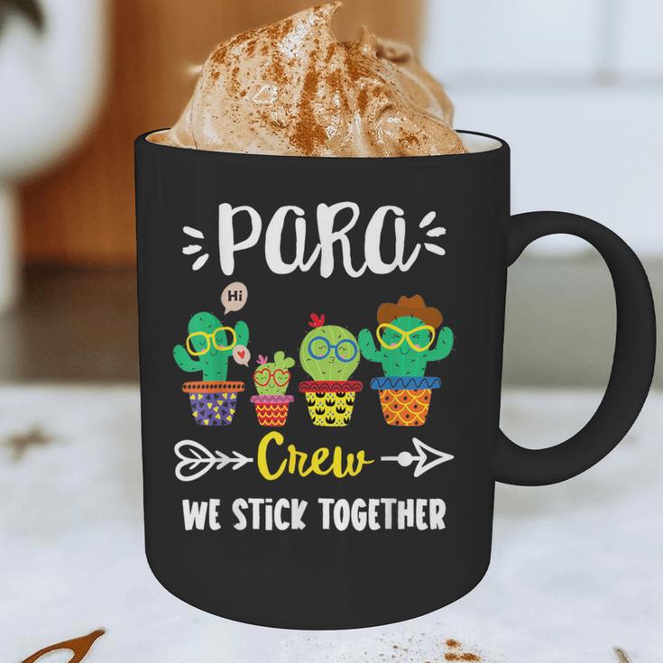 PARA Crew School Cactus Team PARA Teacher Squad For Men Women Kids Graphic Print Coffee Mug, novelty gifts, funny gifts