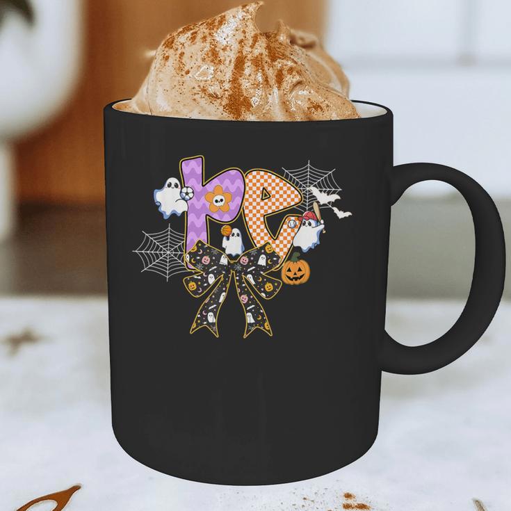 PE Teacher Coach Coquette Ghost Halloween Physical Education Graphic Print Coffee Mug, novelty gifts, funny gifts PE Teacher Coach Coquette Ghost Halloween Physical Education Graphic Print Coffee Mug, novelty gifts, funny gifts
