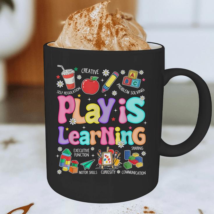 Play Is Learning Educational Teacher Women Graphic Print Coffee Mug, novelty gifts, funny gifts