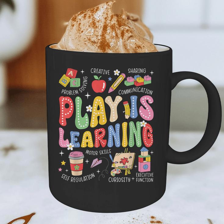 Play Is Learning Teacher First Day Of School Back To School Graphic Print Coffee Mug, novelty gifts, funny gifts