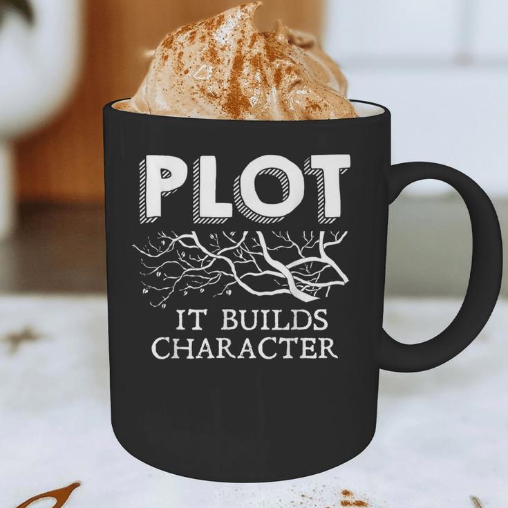 Plot It Builds Character Book Reading Teacher Graphic Print Coffee Mug, novelty gifts, funny gifts Plot It Builds Character Book Reading Teacher Graphic Print Coffee Mug, novelty gifts, funny gifts