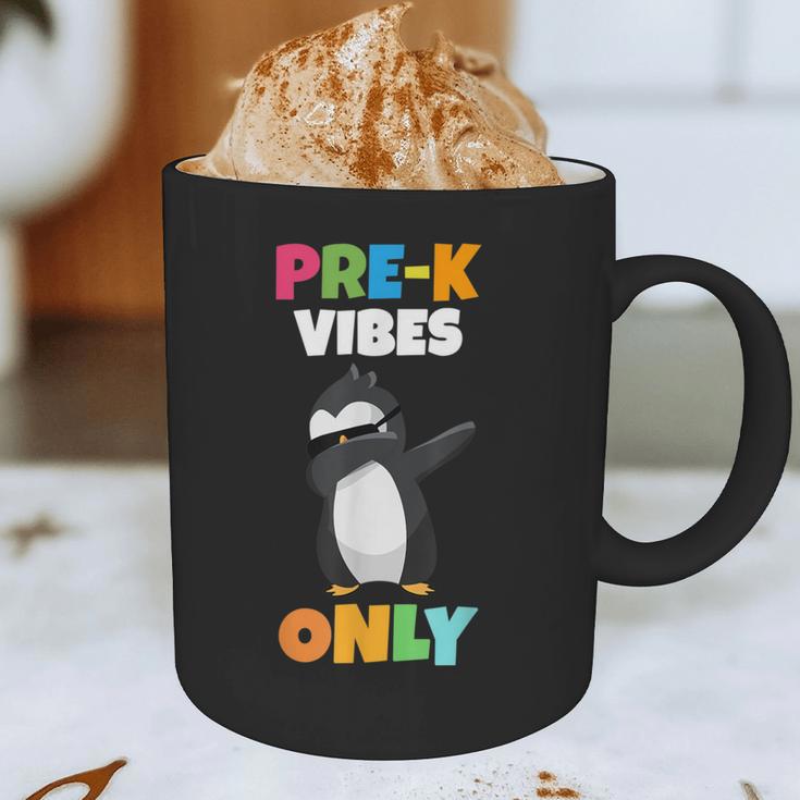 Pre-K Vibes Only Penguin Teachers Kids Back To School Graphic Print Coffee Mug, novelty gifts, funny gifts