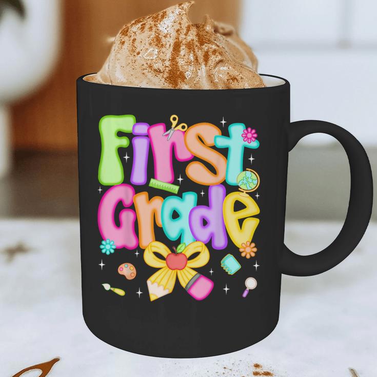 Preppy First Grade Back To School 1st Grade Teacher Girl Kid Graphic Print Coffee Mug, novelty gifts, funny gifts Preppy First Grade Back To School 1st Grade Teacher Girl Kid Graphic Print Coffee Mug, novelty gifts, funny gifts