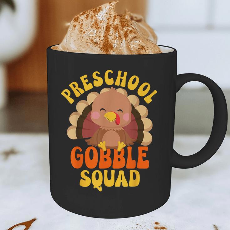 Preschool Gobble Squad Cute Turkey Thanksgiving Teacher Graphic Print Coffee Mug, novelty gifts, funny gifts Preschool Gobble Squad Cute Turkey Thanksgiving Teacher Graphic Print Coffee Mug, novelty gifts, funny gifts