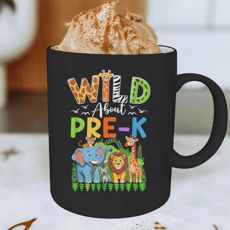Preschool Teacher Kids Back To School Wild About Pre-K Graphic Print Coffee Mug, novelty gifts, funny gifts