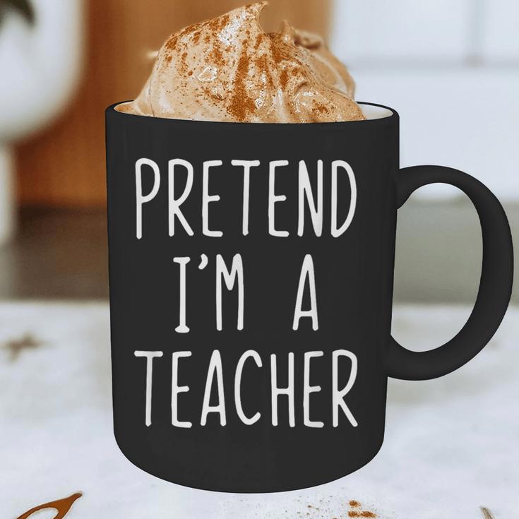 Pretend I'm A Teacher Costume Halloween Lazy Adult Kids Graphic Print Coffee Mug, novelty gifts, funny gifts Pretend I'm A Teacher Costume Halloween Lazy Adult Kids Graphic Print Coffee Mug, novelty gifts, funny gifts