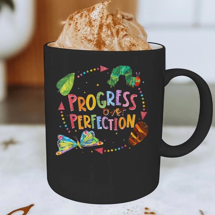 Progress Over Perfection Caterpillar Teacher Back To School Graphic Print Coffee Mug, novelty gifts, funny gifts Progress Over Perfection Caterpillar Teacher Back To School Graphic Print Coffee Mug, novelty gifts, funny gifts