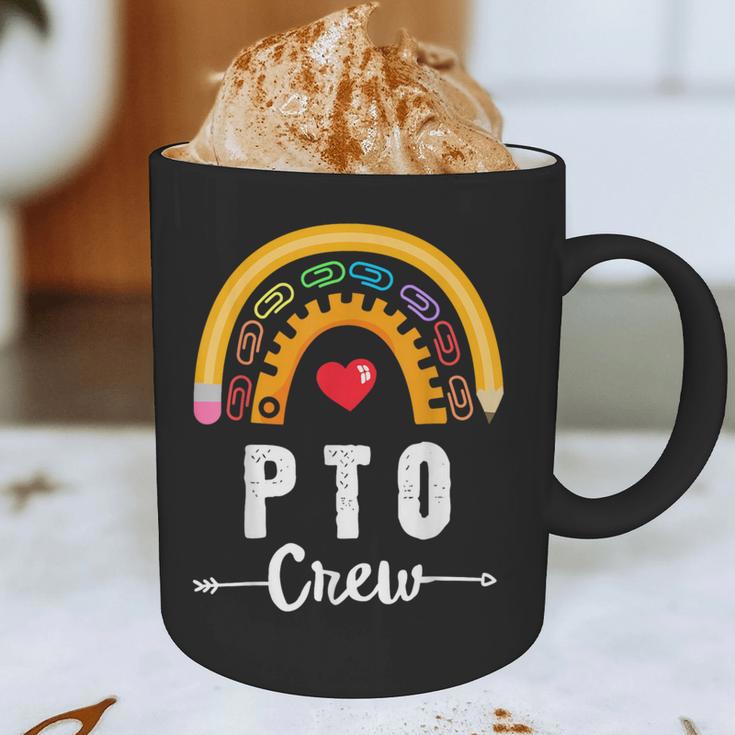 PTO Crew Parent School Volunteer Board Mom Parent Teacher Graphic Print Coffee Mug, novelty gifts, funny gifts