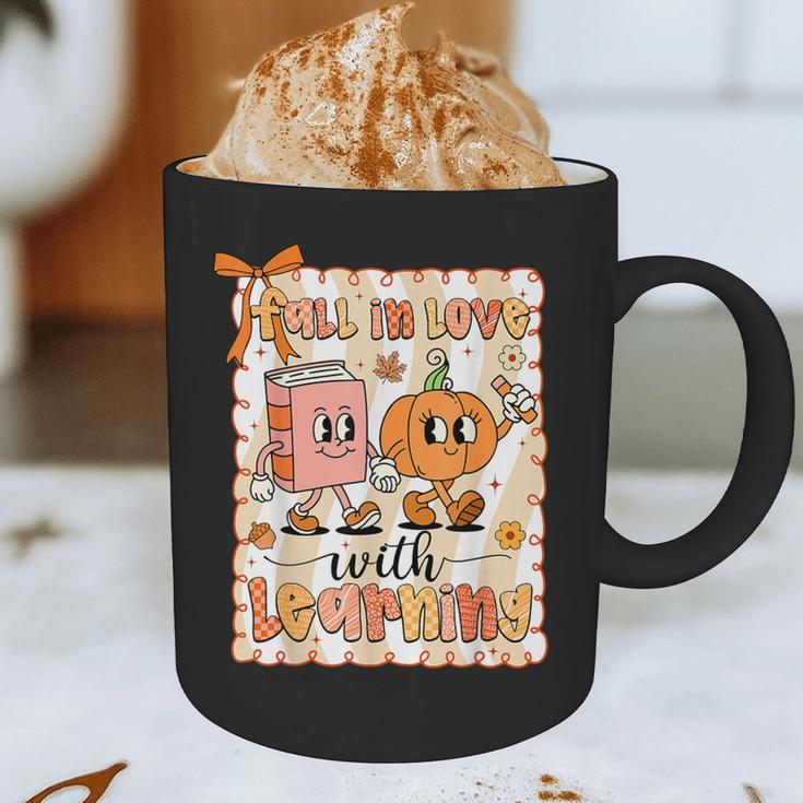 Pumpkin Teacher Preppy Fall In Love With Learning Autumn Graphic Print Coffee Mug, novelty gifts, funny gifts Pumpkin Teacher Preppy Fall In Love With Learning Autumn Graphic Print Coffee Mug, novelty gifts, funny gifts